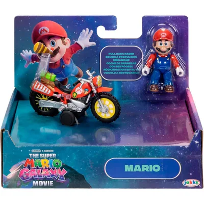 Figura + vehiculo Super Mario Galaxy Movie Super Mario Bros