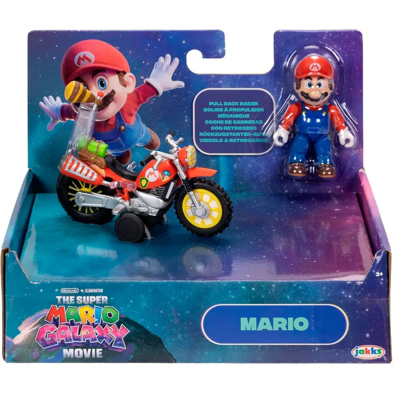 Figura + vehiculo Super Mario Galaxy Movie Super Mario Bros
