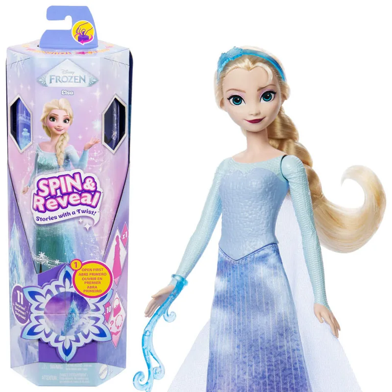 Muñeca Spin And Reveal Elsa Frozen Disney