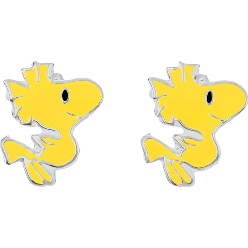 Pendientes Woodstock Snoopy Peanuts plata