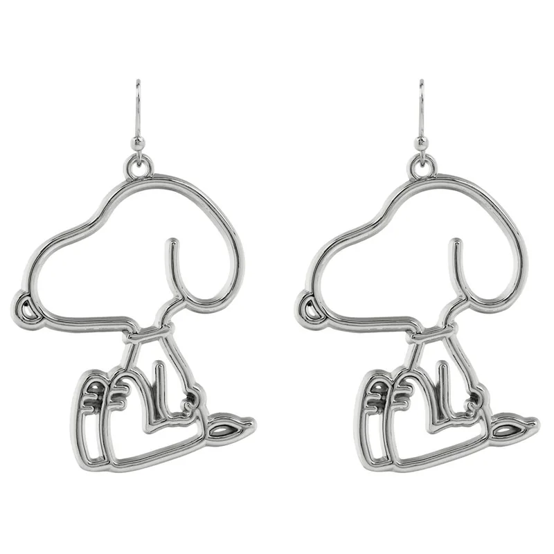 Pendientes Snoopy plata