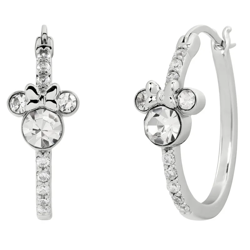 Pendientes Aro Minnie Disney plata