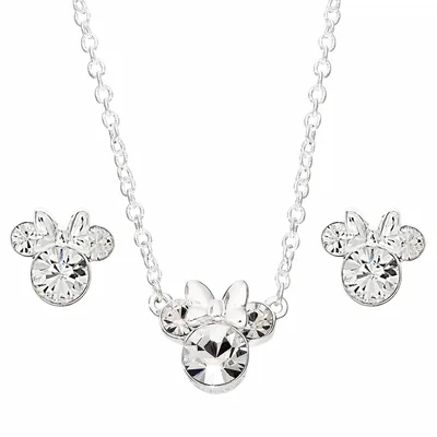 Set Colgante + pendientes Minnie Disney plata