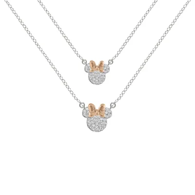 Set 2 Colgantes mama + hija Minnie Disney