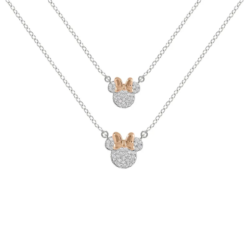 Set 2 Colgantes mama + hija Minnie Disney