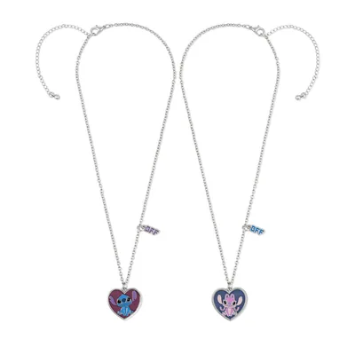 Set 2 Colgantes Angel & Stitch Disney