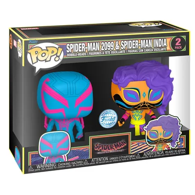 Blister 2 figuras POP Spiderman - Spider-Man 2099 & Spider-Man India Exclusive