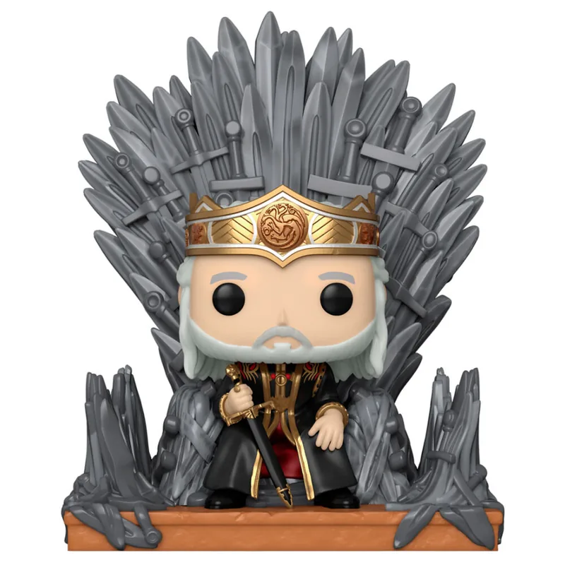 Figura POP Deluxe La Casa del Dragon Viserys on the Iron Throne