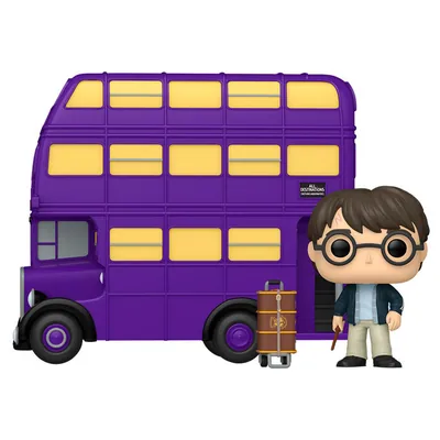 Figura POP Rides Super Deluxe Harry Potter - Harry Potter with Knight Bus