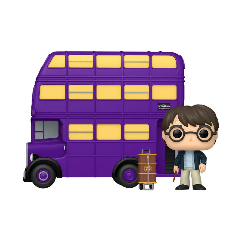Figura POP Rides Super Deluxe Harry Potter - Harry Potter with Knight Bus