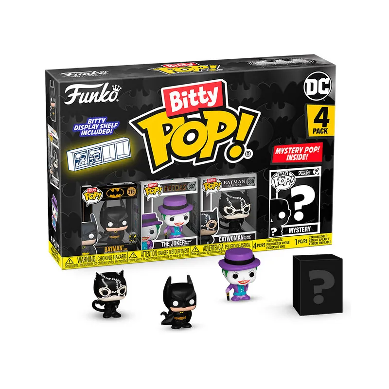 Blister 4 figuras Bitty POP DC Comics Batman 85th Anniversary Batman