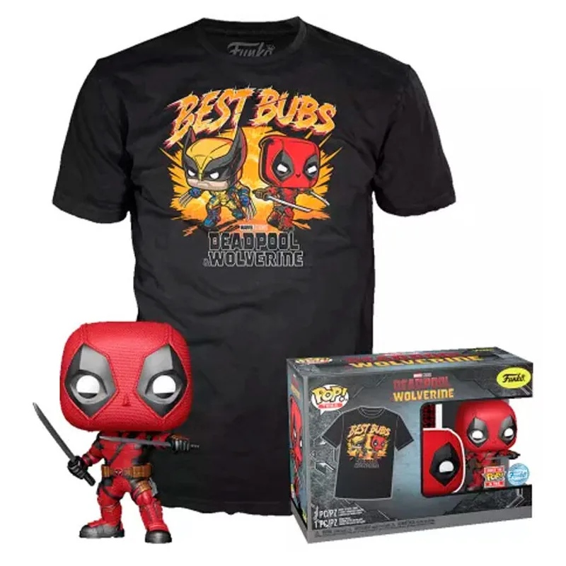 Set figura POP & Tee Marvel Deadpool & Wolverine