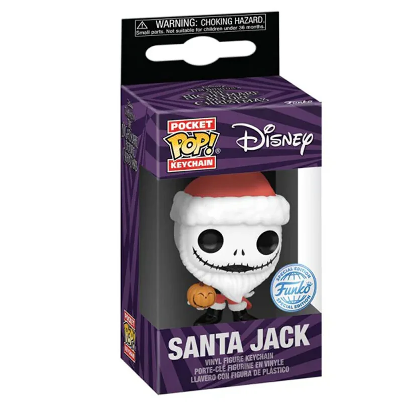 Llavero Pocket POP Disney Pesadilla Antes de Navidad Santa Jack Exclusive