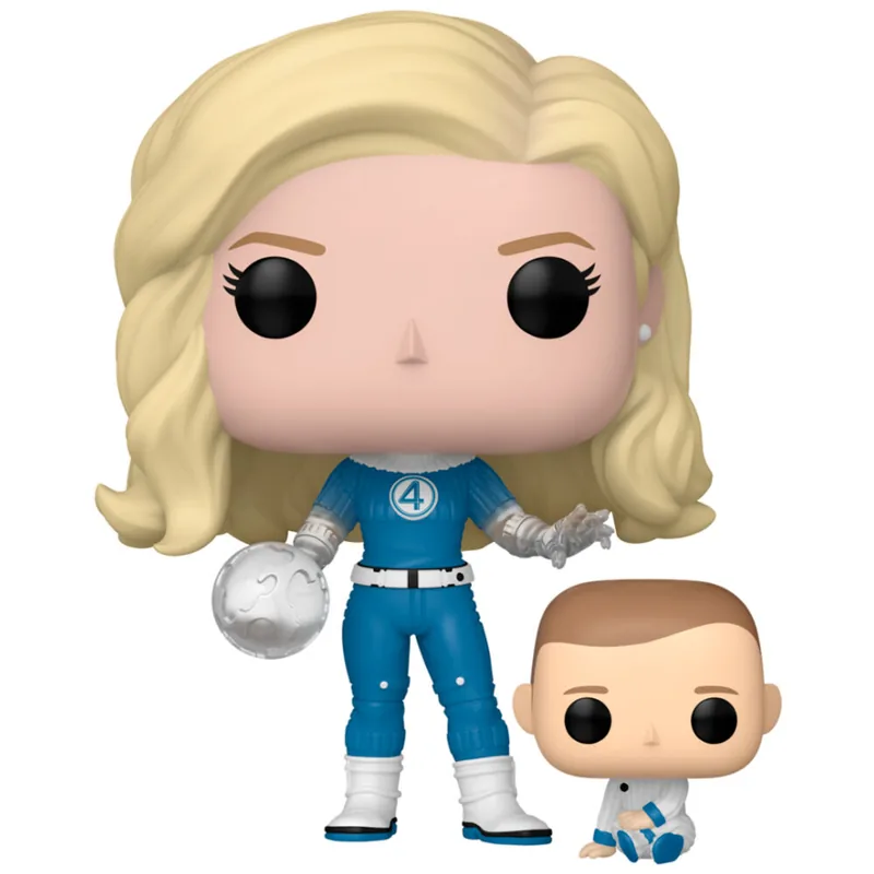 Figura POP Marvel Los 4 Fantasticos Mujer Invisible & Franklin