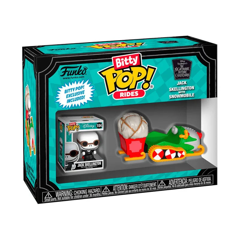 Figura Bitty POP Ride Disney Pesadilla Antes de Navidad Jack Skellington with Snowmobile