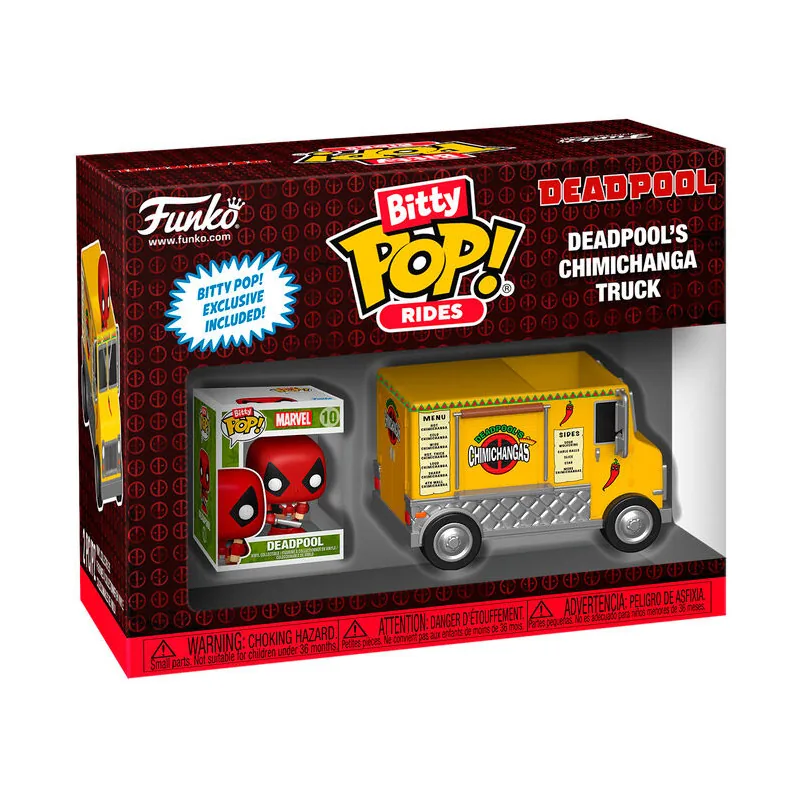 Figura Bitty POP Ride Marvel Deadpool - Deadpools Chimichanga Truck