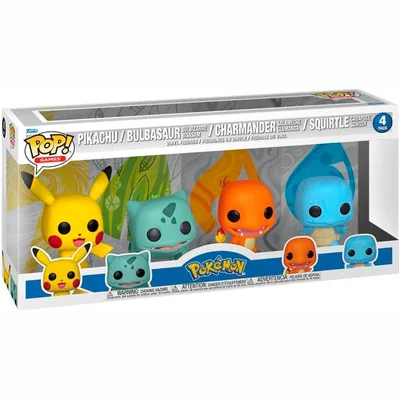 Blister 4 figuras POP Pokemon Starters Exclusive