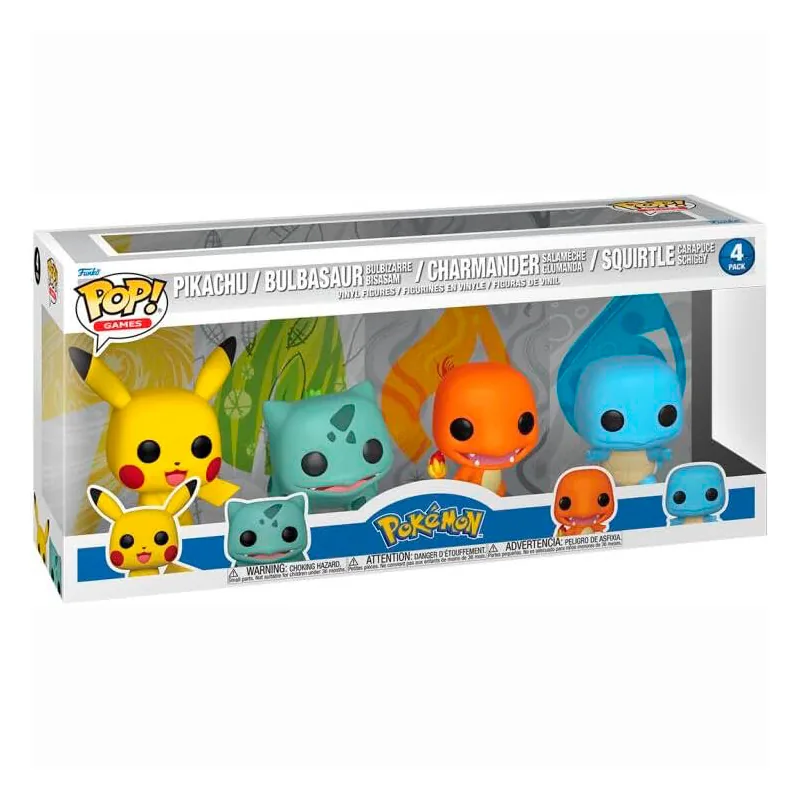 Blister 4 figuras POP Pokemon Starters Exclusive