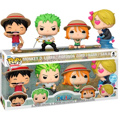 Blister 4 figuras POP One Piece Exclusive