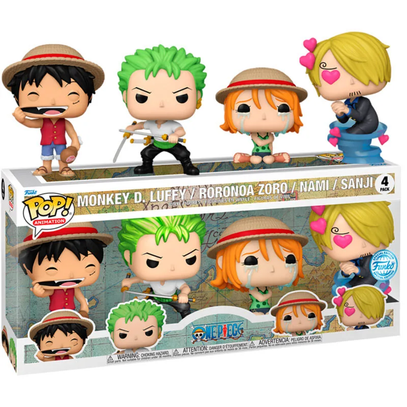 Blister 4 figuras POP One Piece Exclusive