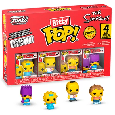 Blister 4 figuras Bitty POP Los Simpsons Maggie