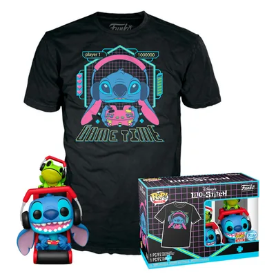 Set figura POP & Tee Disney Stitch Gamer Stitch with Frog