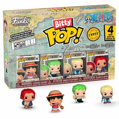 Blister 4 figuras Bitty POP One Piece Luffy