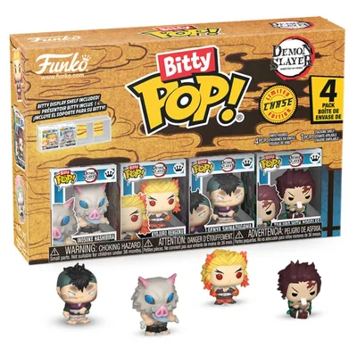 Blister 4 figuras Bitty POP Demon Slayer Inosuke