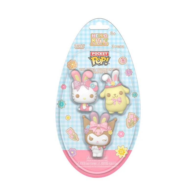 Blister 3 figuras Pocket POP Egg Hello Kitty and Friends