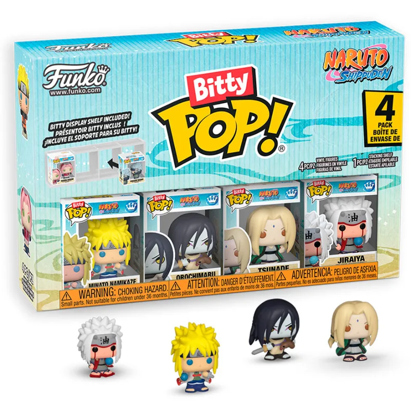 Blister 4 figuras Bitty POP Naruto Shippuden Team 2
