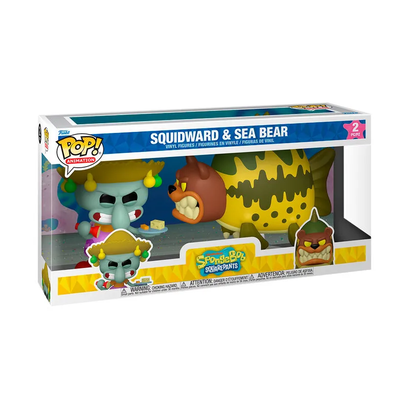 Blister 2 figuras POP Bob Esponja SquarePants Squidward & Sea Bear