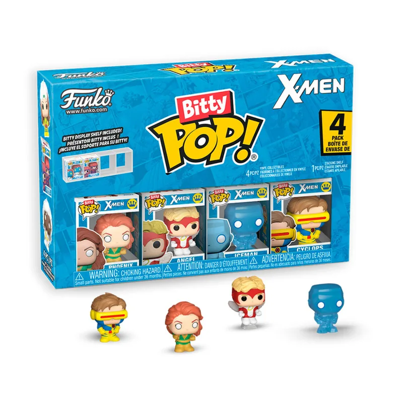 Blister 4 figuras Bitty POP Marvel X-Men Jean Grey