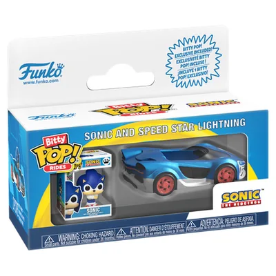 Figura Bitty POP Ride Sonic The Hedgehog Sonic and Speed Star w/Sonic Lightning