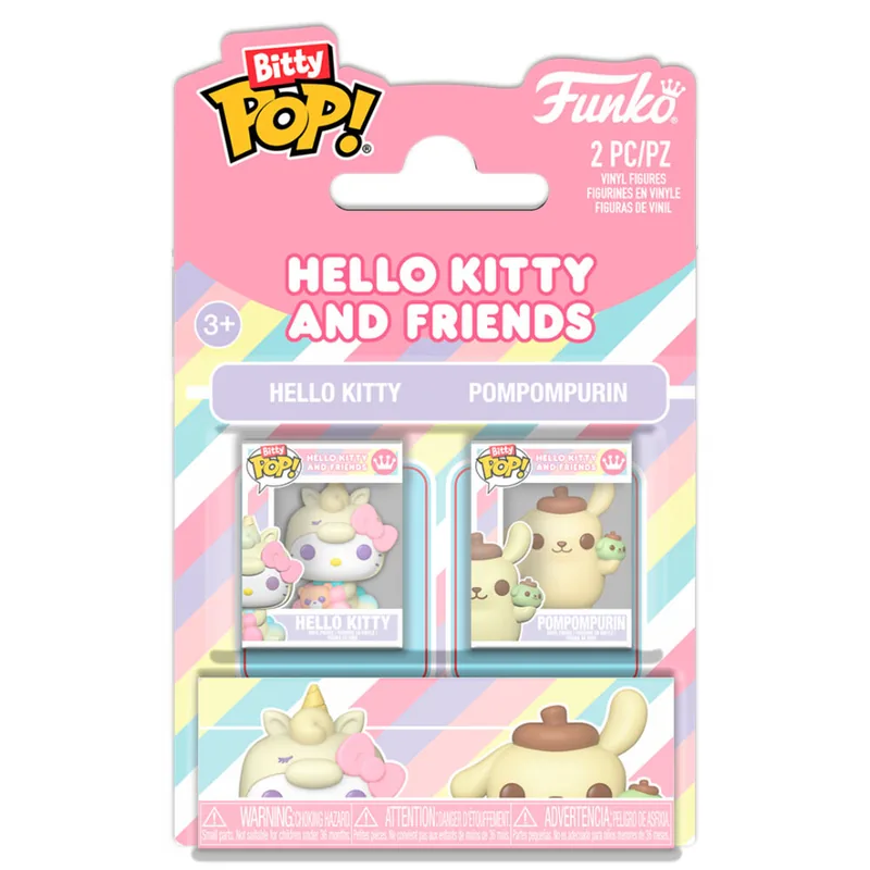 Blister 2 figuras Bitty POP Hello Kitty and Friends Hello Kitty & Pompompurin