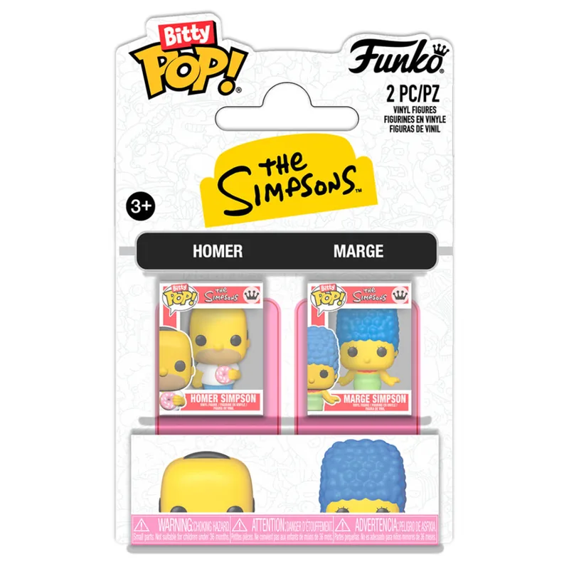 Blister 2 figuras Bitty POP Los Simpsons Homer & Marge