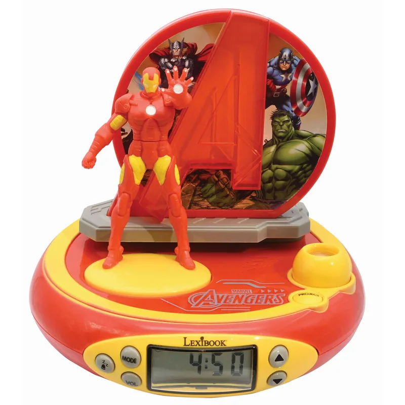 Reloj Despertador Proyector 3D Iron Man Vengadores Avengers Marvel