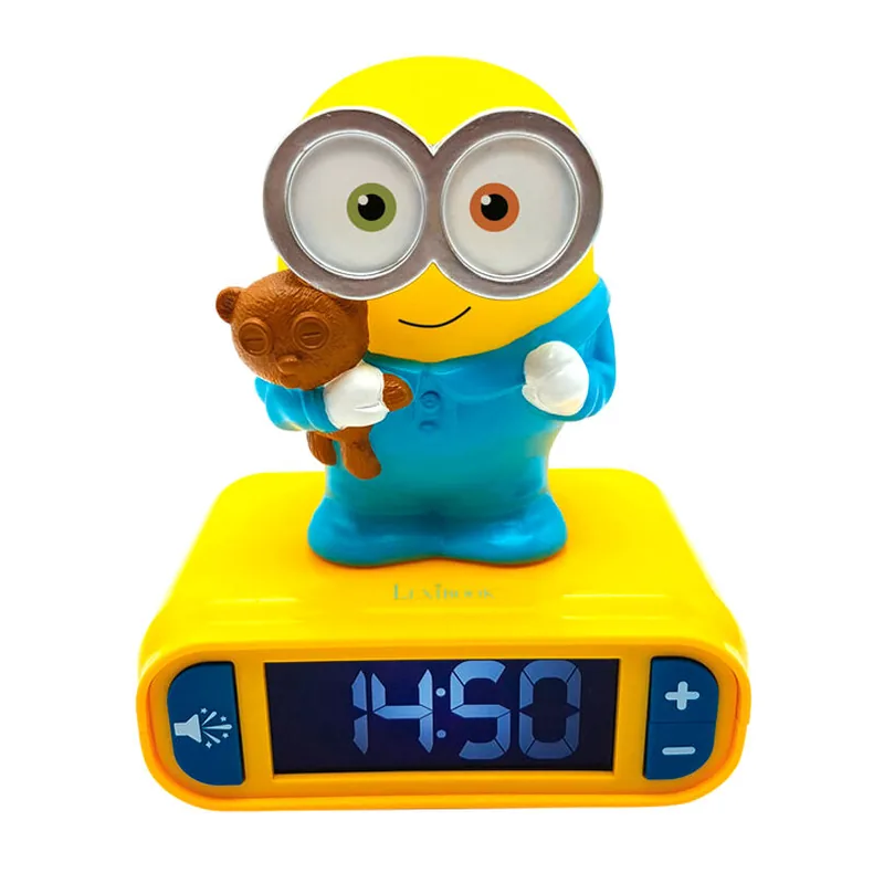 Reloj Despertador Luz Nocturna 3D Minions