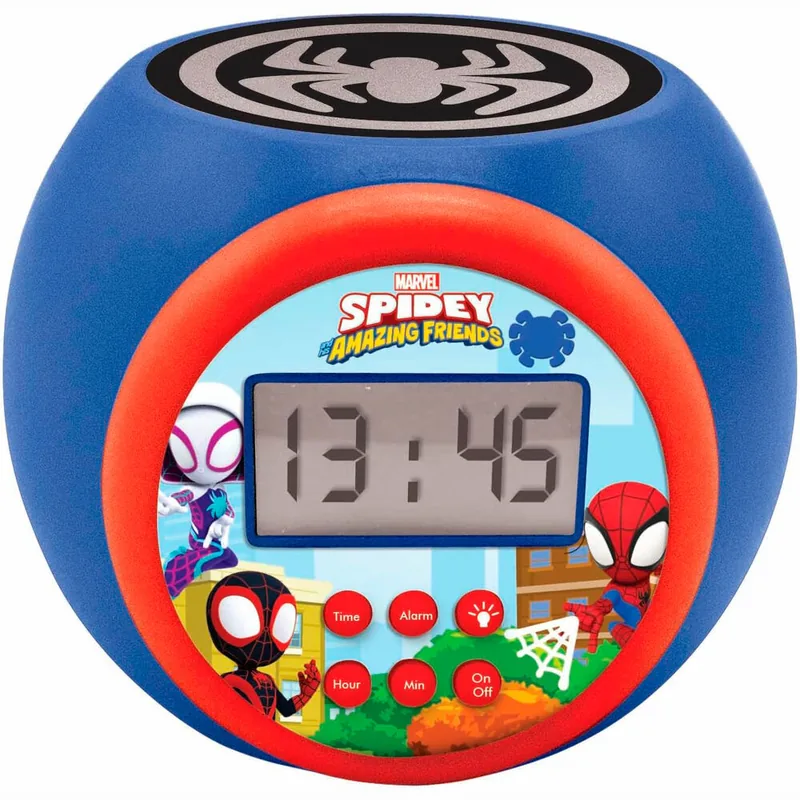 Reloj Despertador Proyector Spidey Marvel
