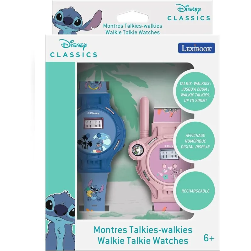 Reloj walkie talkie Stitch Disney