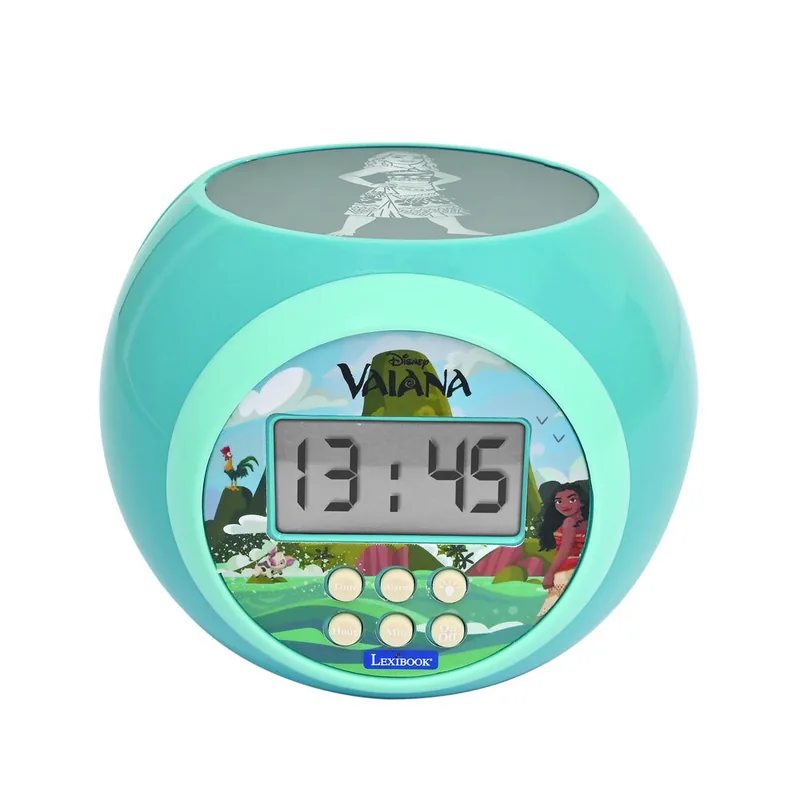 Reloj Despertador Proyector Vaiana Moana Disney