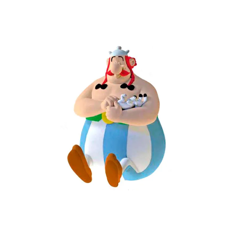 Figura hucha Obelix Sentado Asterix El Galo 17cm