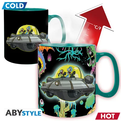 Taza termocromática Rick and Morty Nave espacial 460 ml