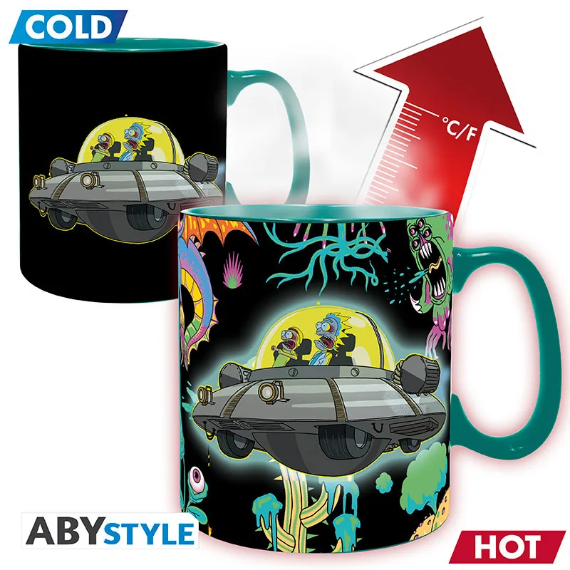 Taza termocromática Rick and Morty Nave espacial 460 ml