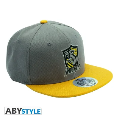 Gorra snapback Harry Potter Hufflepuff gris y amarilla