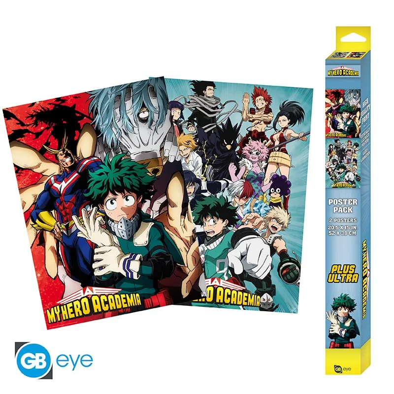 Set 2 pósters My Hero Academia Artworks 52x38 cm