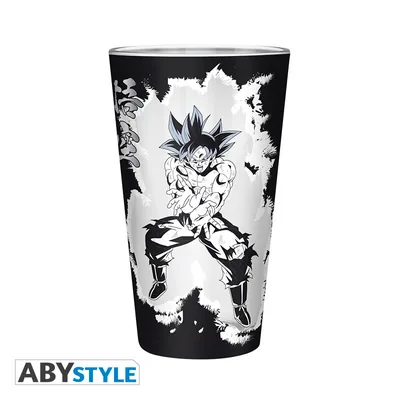 Vaso grande premium Dragon Ball Super Goku y Vegeta 400 ml
