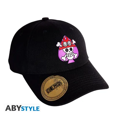 Gorra One Piece Calavera de Ace negra