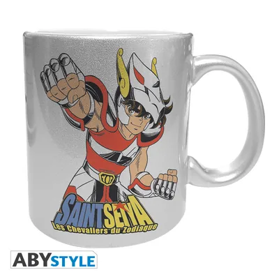 Taza Saint Seiya Pegasus plateada 320 ml