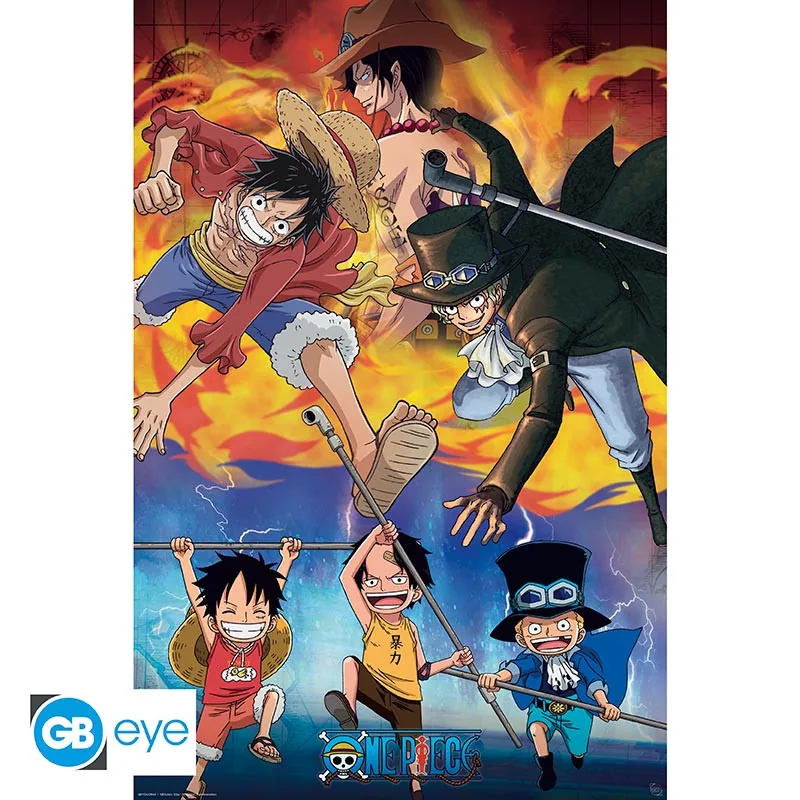 Póster One Piece Ace Sabo Luffy 91,5x61 cm