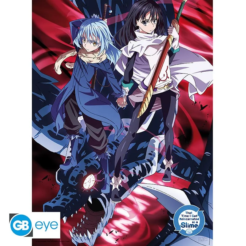 Póster That Time I Got Reincarnated as a Slime Rimuru y Shizu 52x38 cm